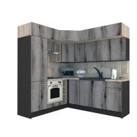 Bucatarie de Colt BIG GENA NEW DR. 190-220, Wenge / Decor K366